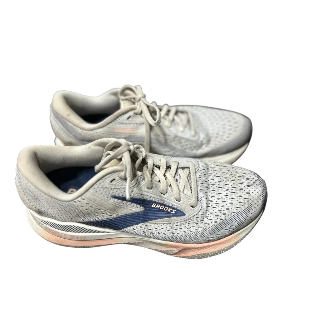 Brooks Ghost 13 Running Shoes Women's‎ Size 8 Wide Light Gray Blue